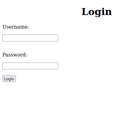 login form